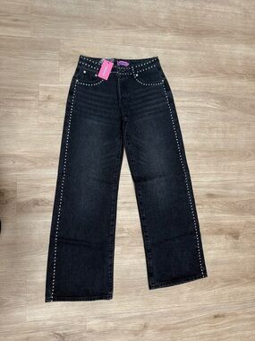 Edikted Quincy, studded Black baggy jeans